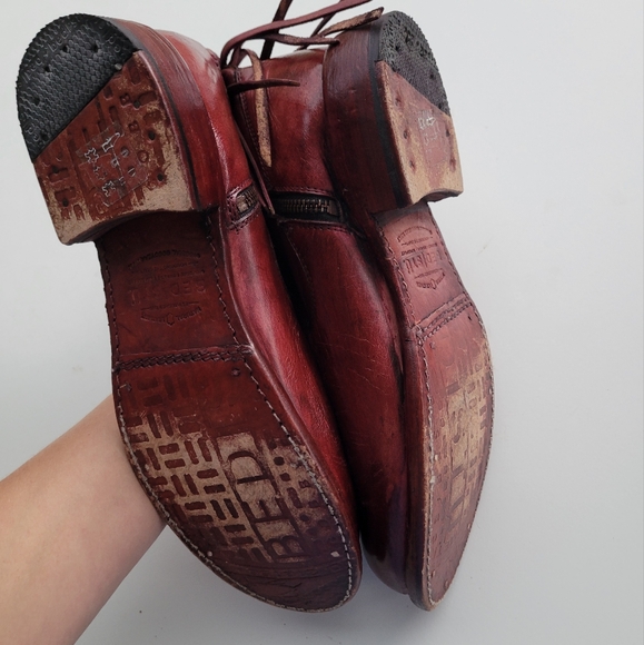Bed Stu Craven Merlot Dip Dye Western Fringe leather Boots size 9.5 - Picture 8 of 9